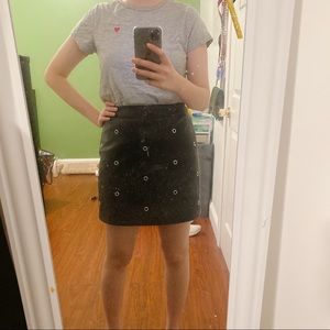 H&M Black leather skirt